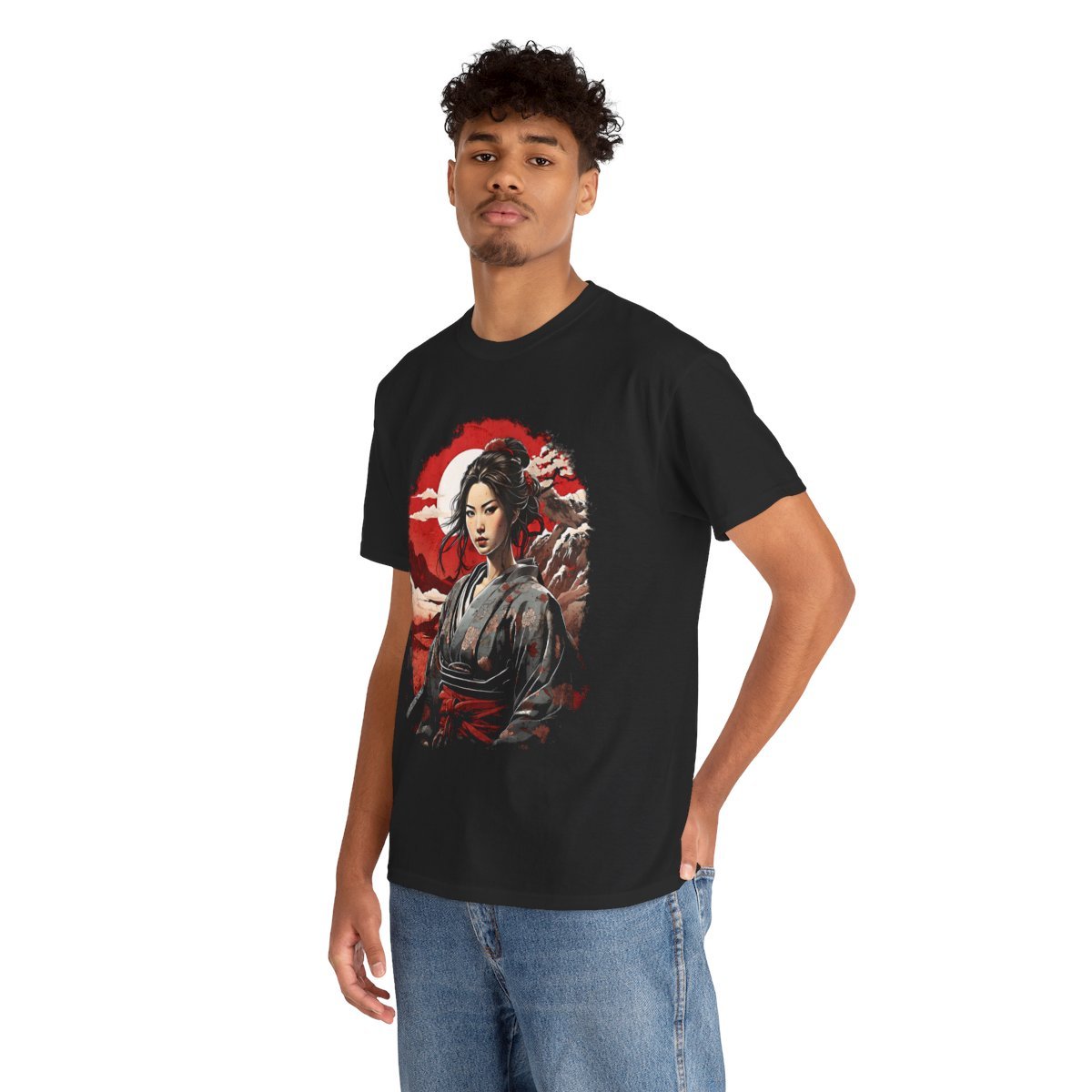 Hikari's Battle Moon Unisex Heavy Cotton Tee - Image 14