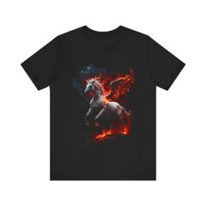 Pegasus Horse on Fire   (Unisex Jersey Short Sleeve Tee)