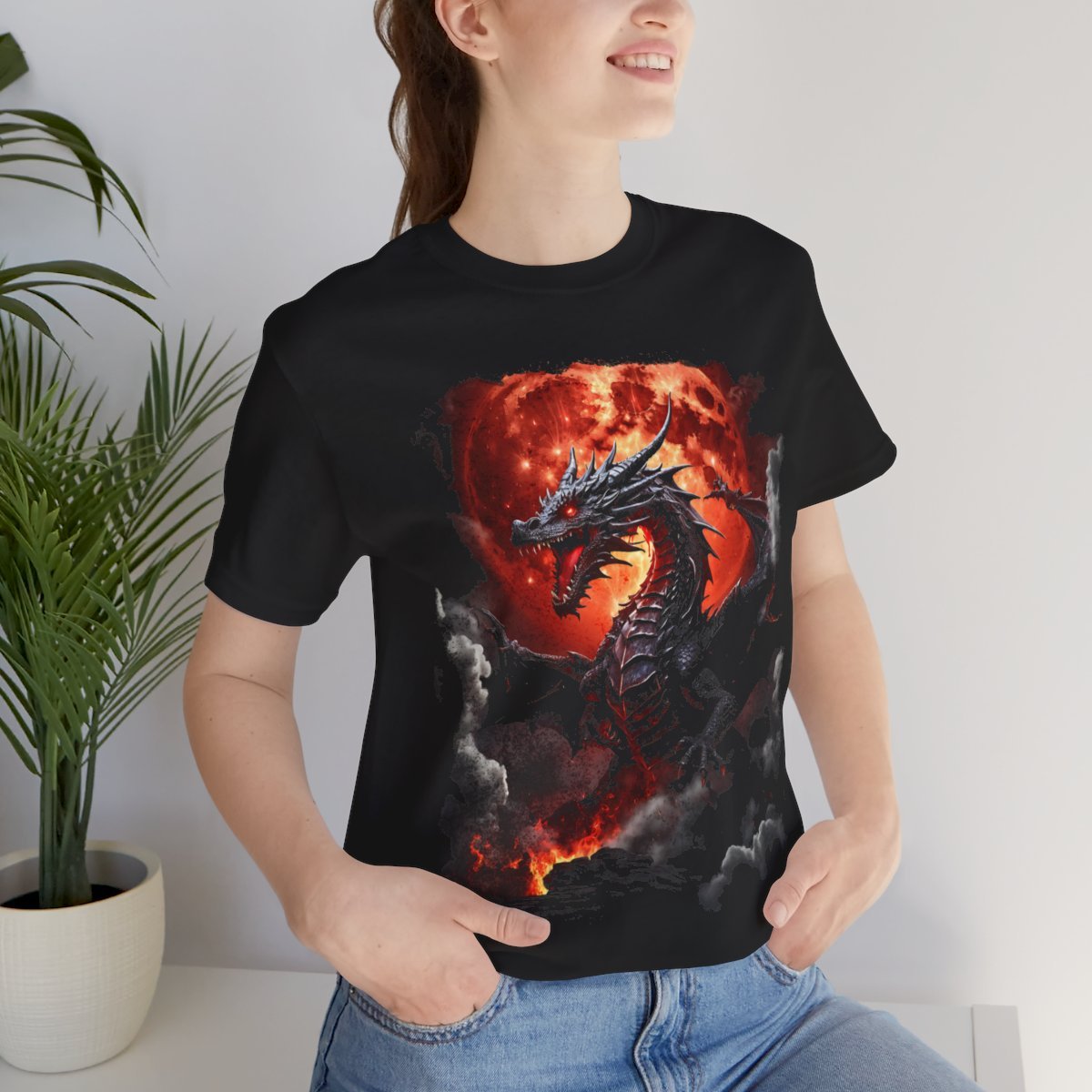 Inferno Dragon Eclipse Tee (Unisex Jersey Short Sleeve Tee) - Image 24