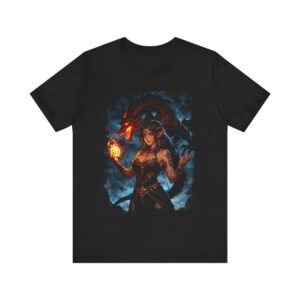 Fiery Dark Spirit Elf (Unisex Jersey Short Sleeve Tee)