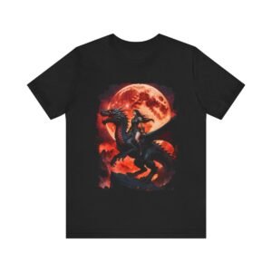 Blood Moon Dragon Rider (Unisex Jersey Short Sleeve Tee)