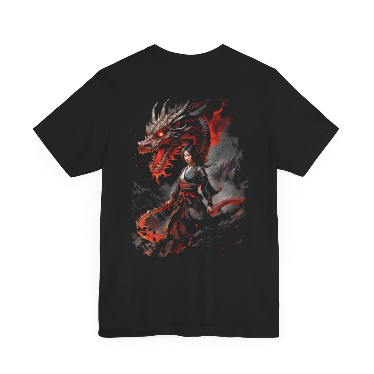 Crimson Guardian Warrior Kimono Unisex Jersey Short Sleeve Tee - Image 5