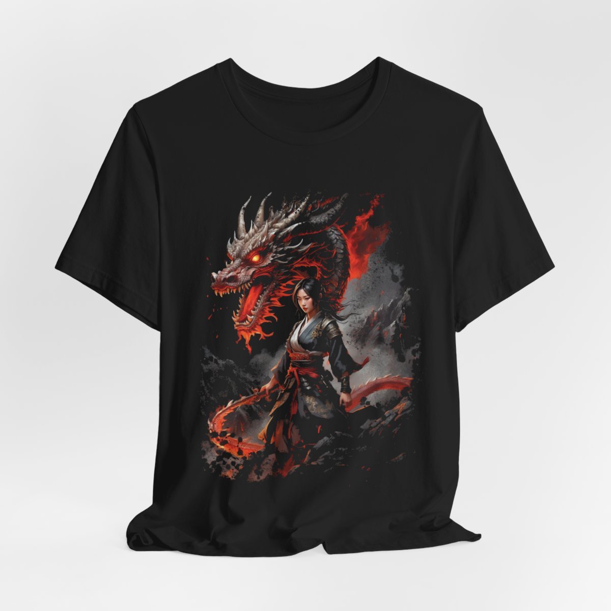 Crimson Guardian Warrior Kimono Unisex Jersey Short Sleeve Tee - Image 7