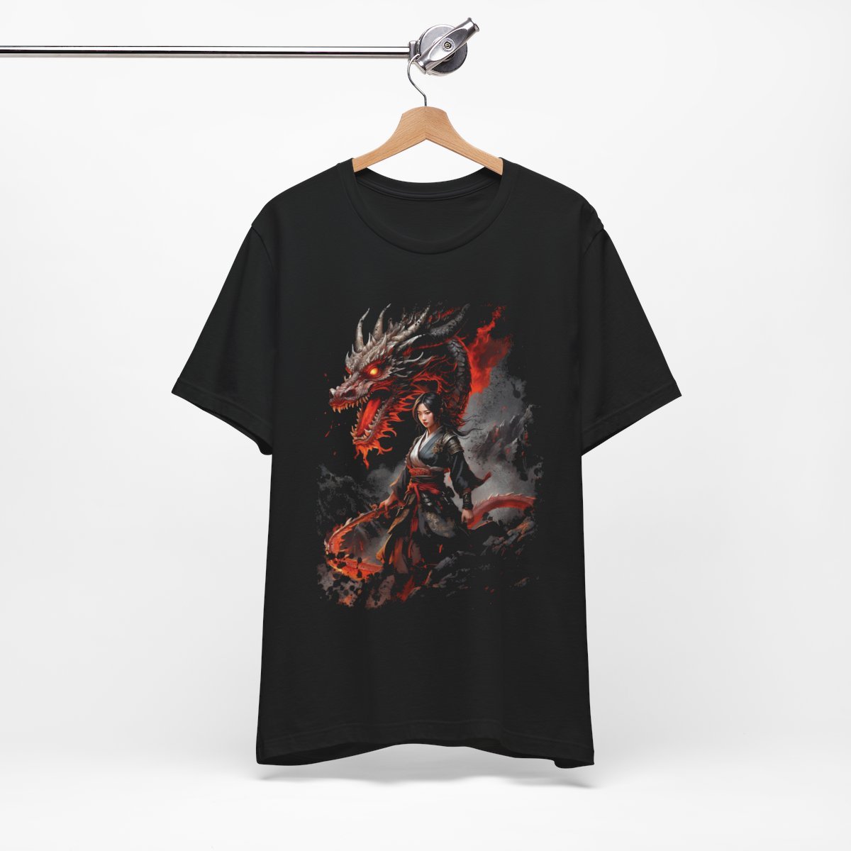 Crimson Guardian Warrior Kimono Unisex Jersey Short Sleeve Tee - Image 8