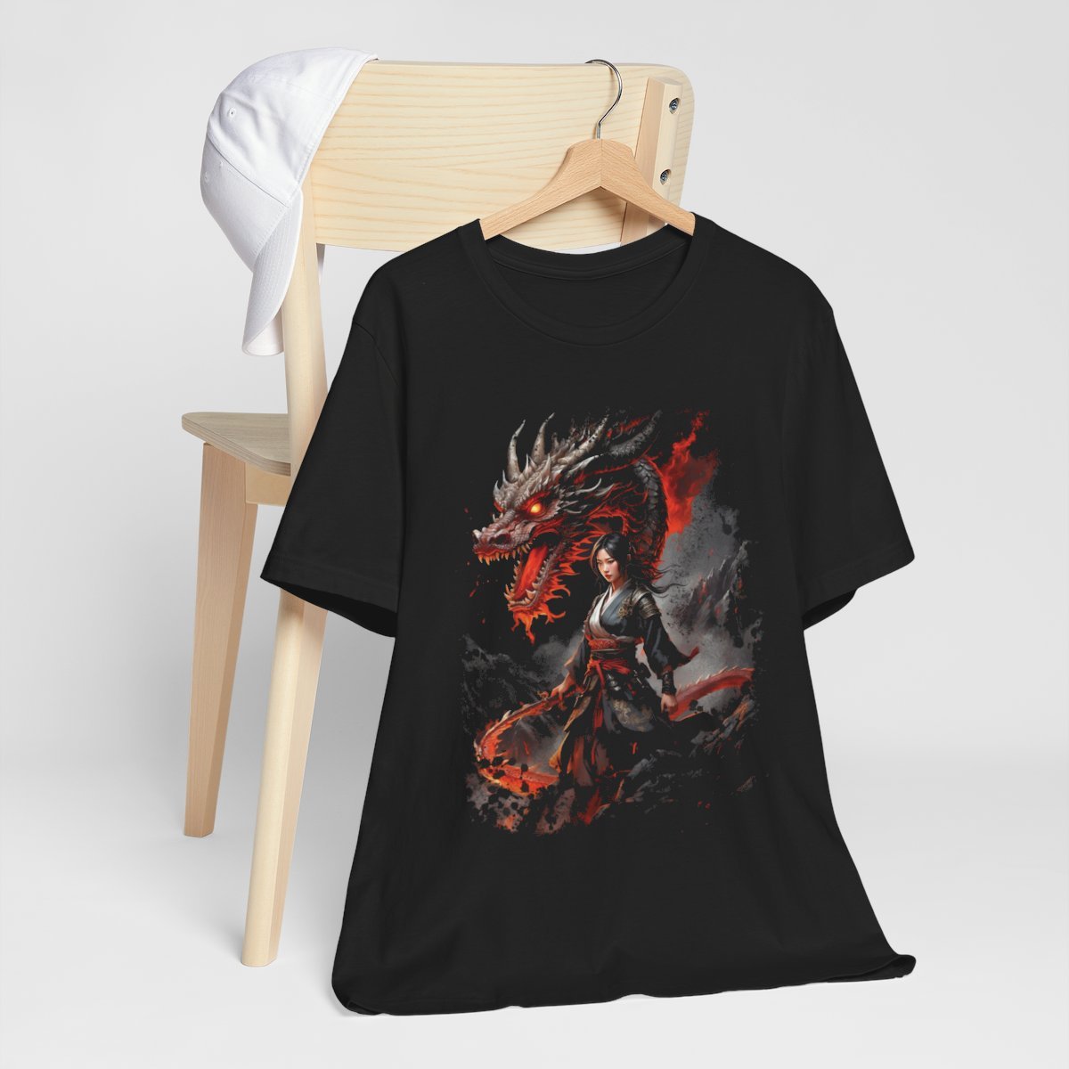 Crimson Guardian Warrior Kimono Unisex Jersey Short Sleeve Tee - Image 9