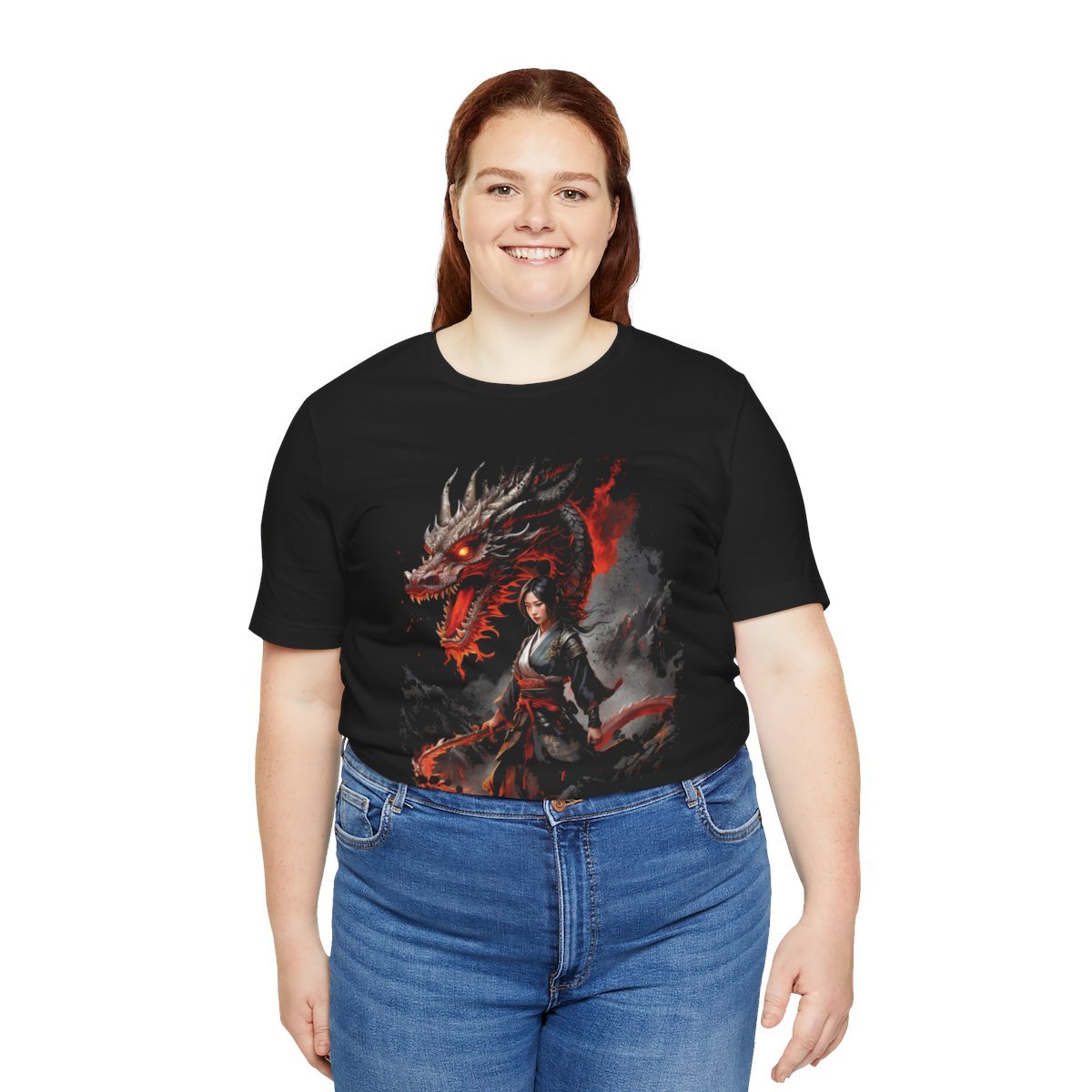 Crimson Guardian Warrior Kimono Unisex Jersey Short Sleeve Tee - Image 15