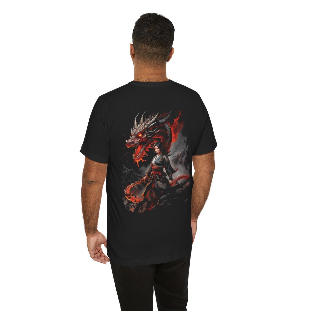 Crimson Guardian Warrior Kimono Unisex Jersey Short Sleeve Tee - Image 17