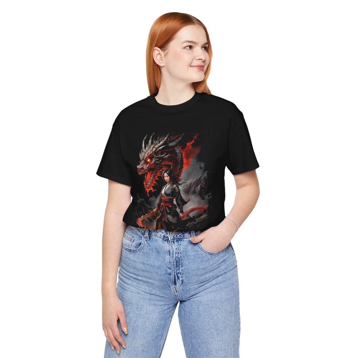 Crimson Guardian Warrior Kimono Unisex Jersey Short Sleeve Tee - Image 18