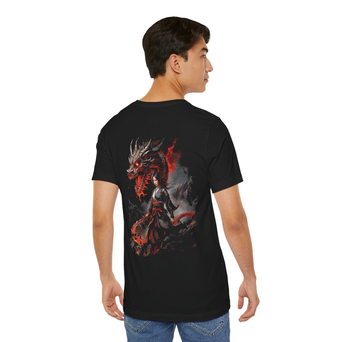 Crimson Guardian Warrior Kimono Unisex Jersey Short Sleeve Tee - Image 21