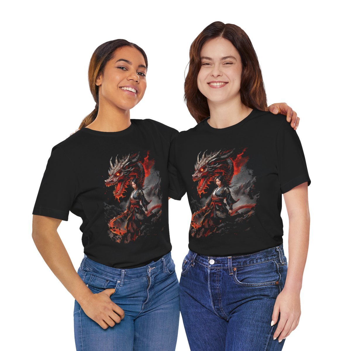 Crimson Guardian Warrior Kimono Unisex Jersey Short Sleeve Tee - Image 27