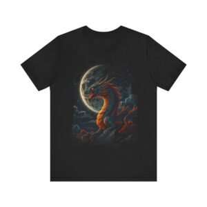 Magic Dragon of the  Moon Light of Unisex Jersey Short Sleeve Tee