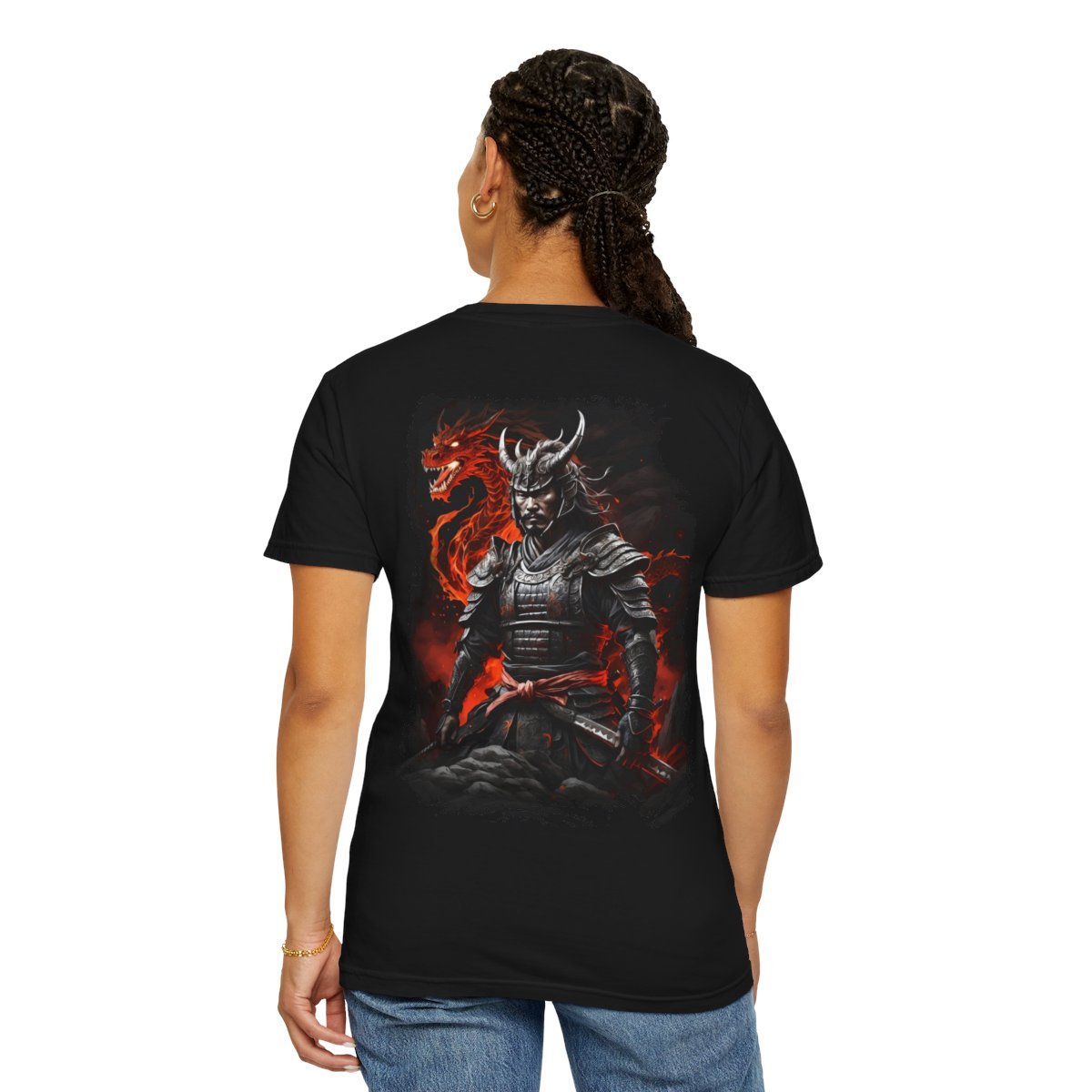 Demon Warrior Unisex Garment-Dyed T-shirt - Image 7