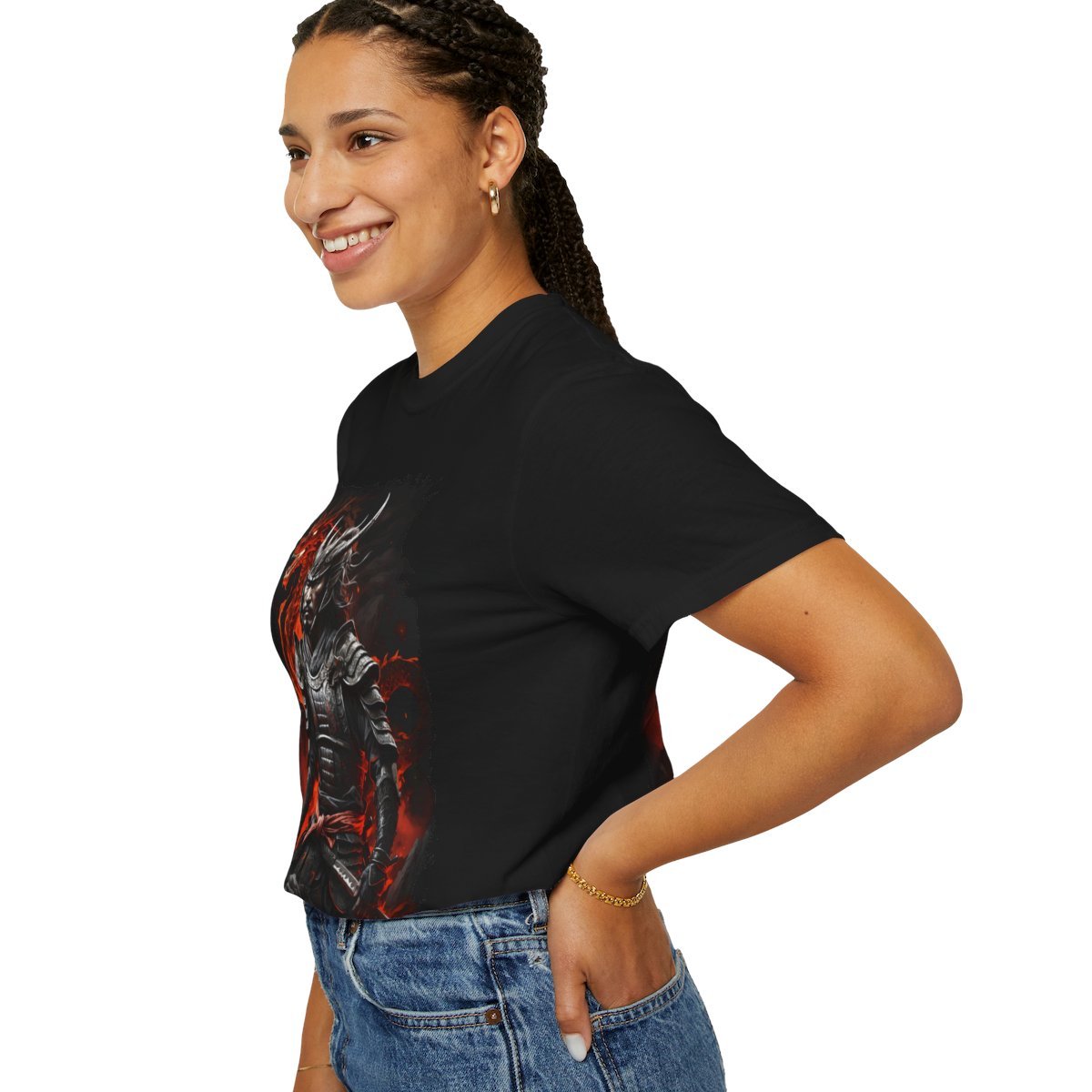 Demon Warrior Unisex Garment-Dyed T-shirt - Image 8