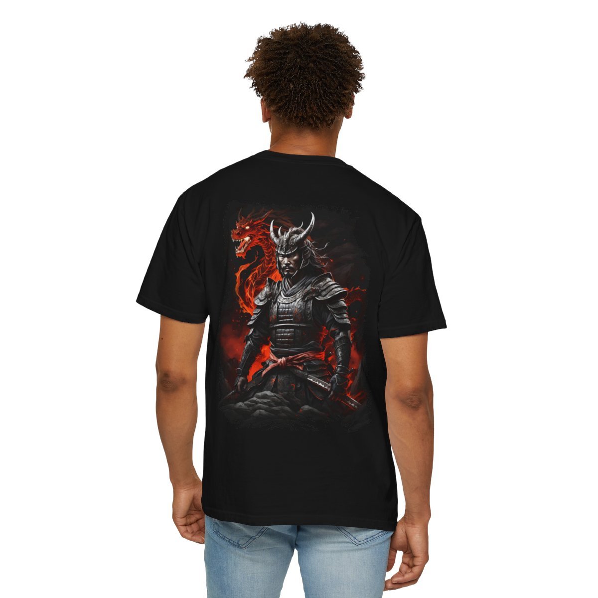 Demon Warrior Unisex Garment-Dyed T-shirt - Image 11