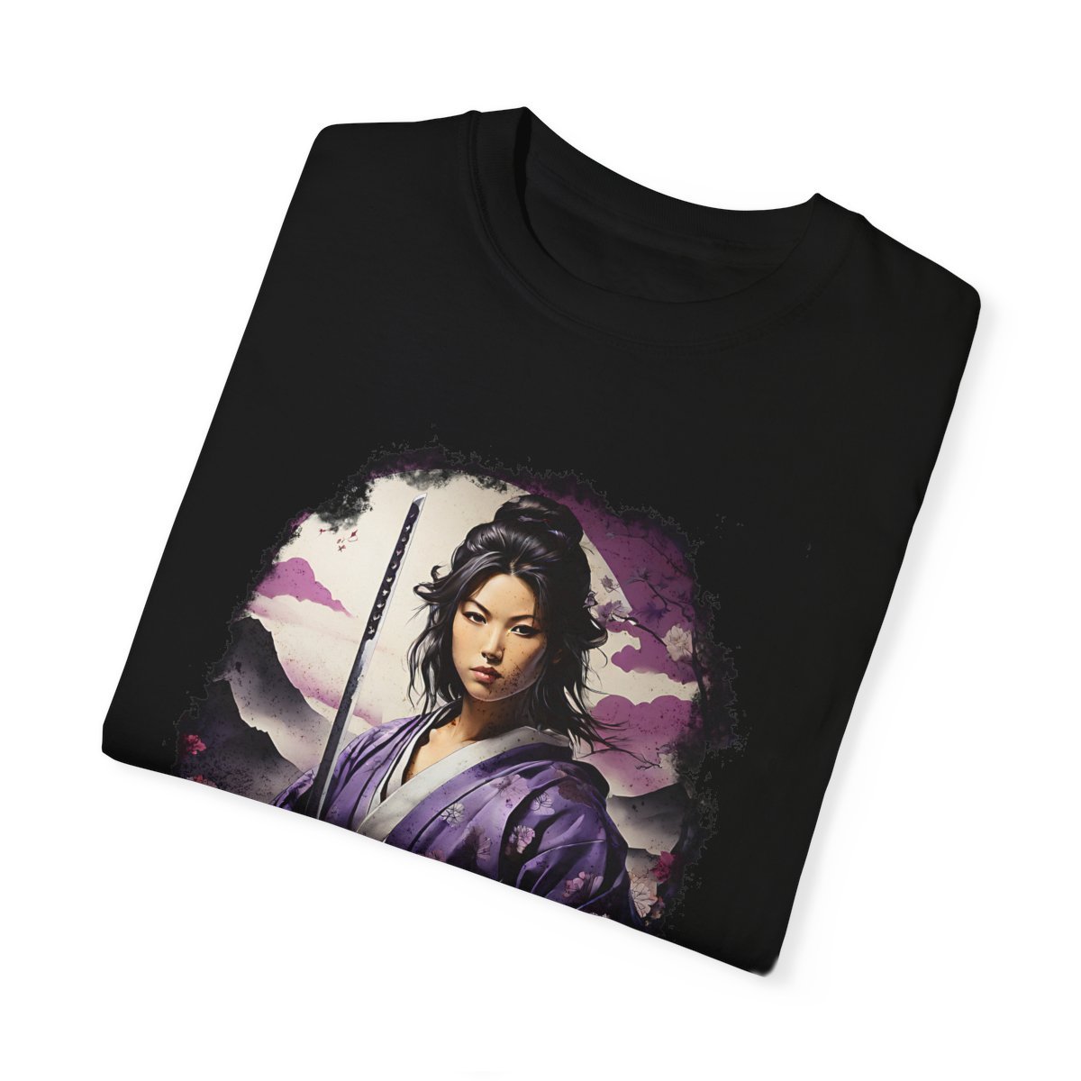 Lady Murasaki Samurai Unisex Garment-Dyed T-shirt - Image 4