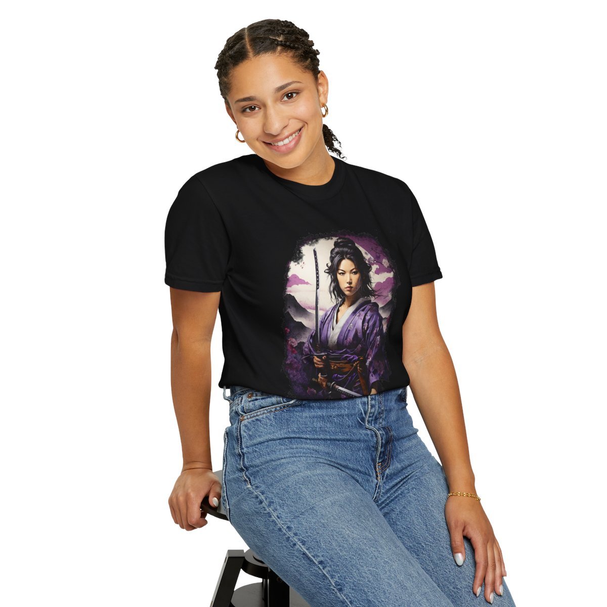 Lady Murasaki Samurai Unisex Garment-Dyed T-shirt - Image 9