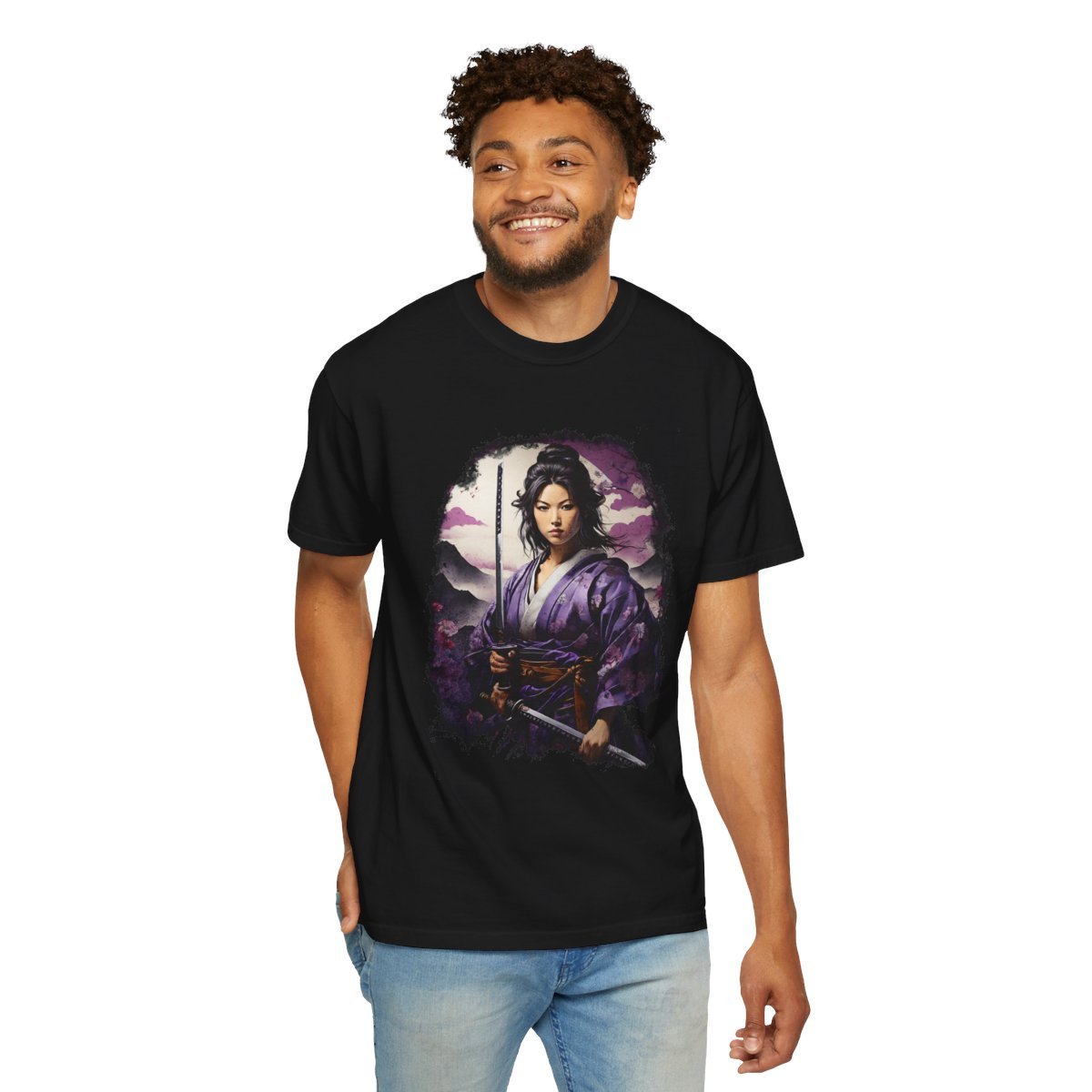 Lady Murasaki Samurai Unisex Garment-Dyed T-shirt - Image 10