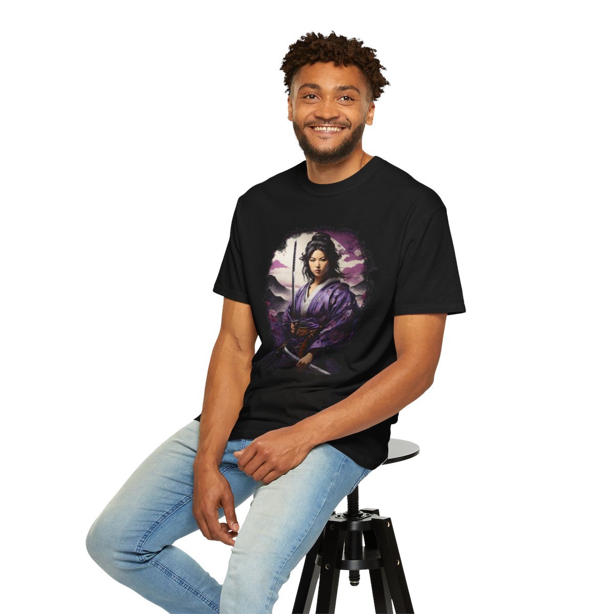 Lady Murasaki Samurai Unisex Garment-Dyed T-shirt - Image 13
