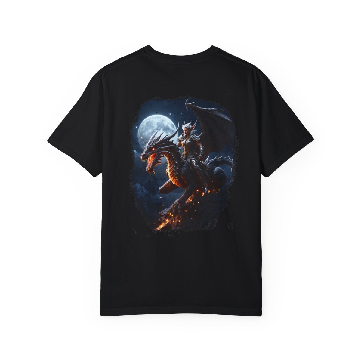 Elf Dragon Rider Unisex Garment-Dyed T-shirt - Image 3