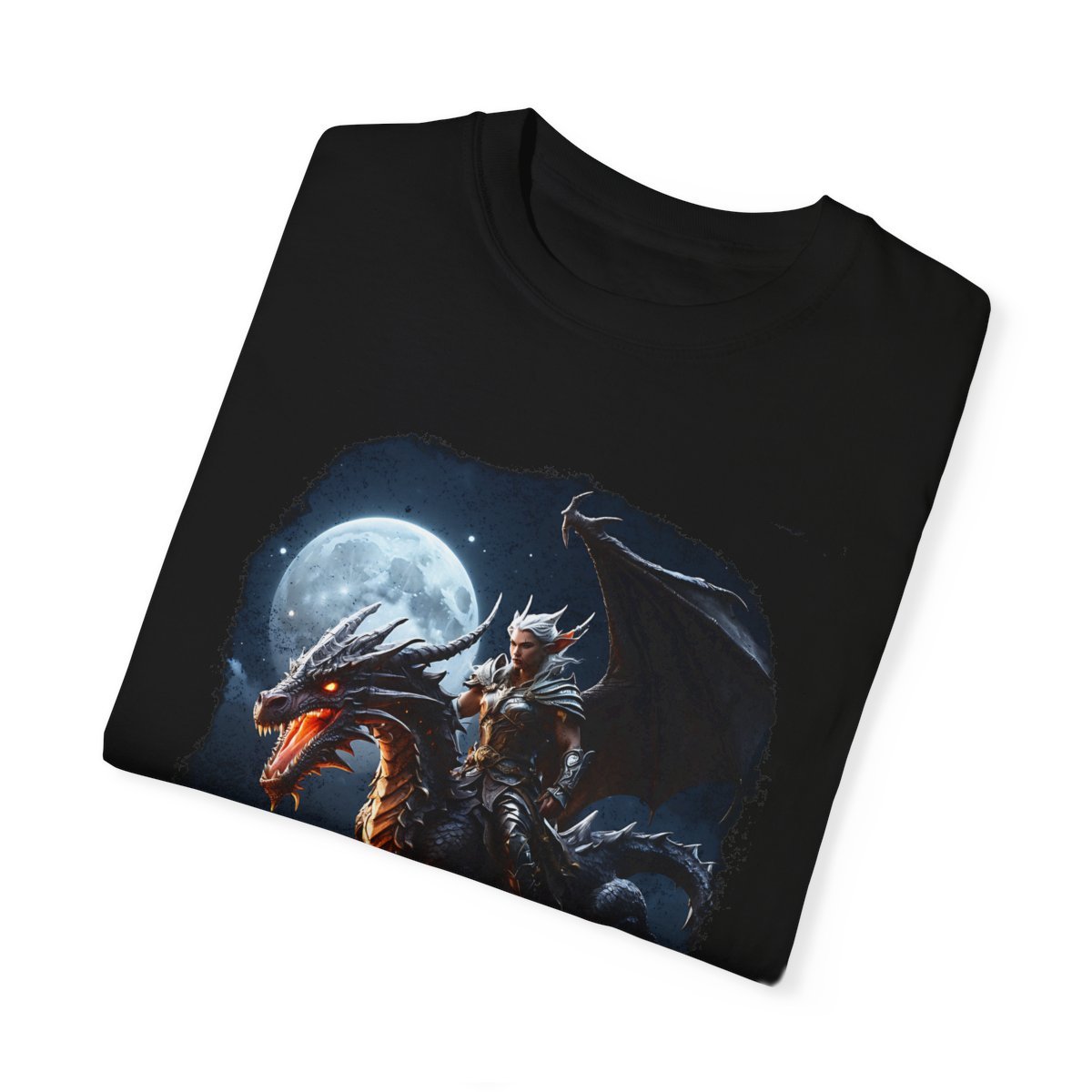 Elf Dragon Rider Unisex Garment-Dyed T-shirt - Image 4
