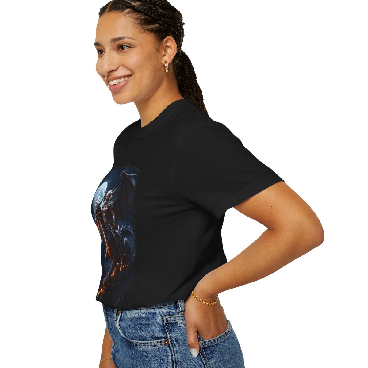 Elf Dragon Rider Unisex Garment-Dyed T-shirt - Image 8