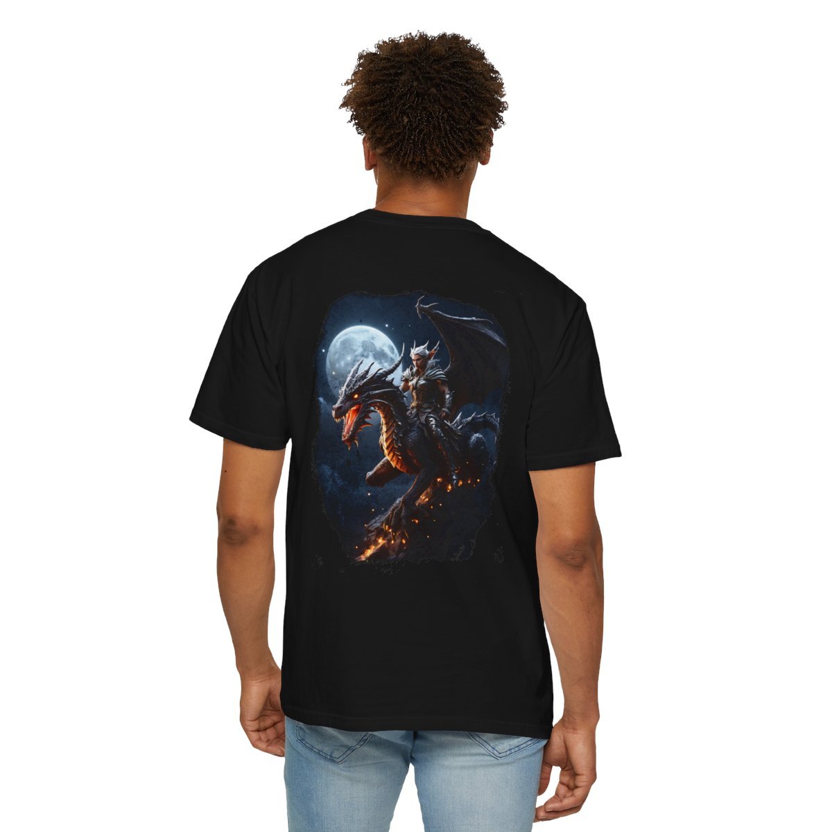 Elf Dragon Rider Unisex Garment-Dyed T-shirt - Image 11